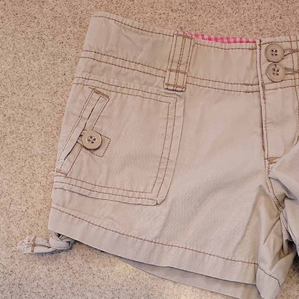 So Wear It Declare It Kids Beige Cargo Shorts Size 7 100% Cotton - Picture 6 of 9